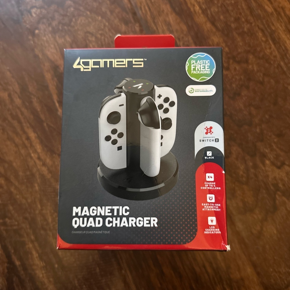 4Gamers - Magnetic Quad‎ Charger - Switch 2 - White